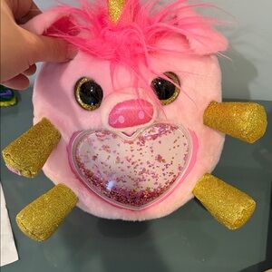Pink and Gold Plush Unicorn Stuffed Animal